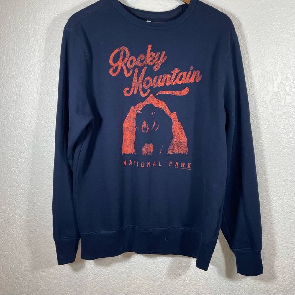 Men’s Rocky Mountain National Park Navy blue Sweatshirt- Large